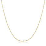 Square Beads Gold Plated Chain-Two Tone .925