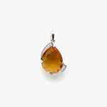 Sterling Silver Yellow Stone Pendant