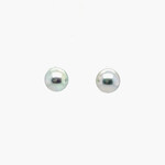 Silver Stud Grey Pearl Earrings