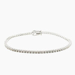 14K White Gold 2. Ct Tw Diamond Tennis Bracelet Size 7