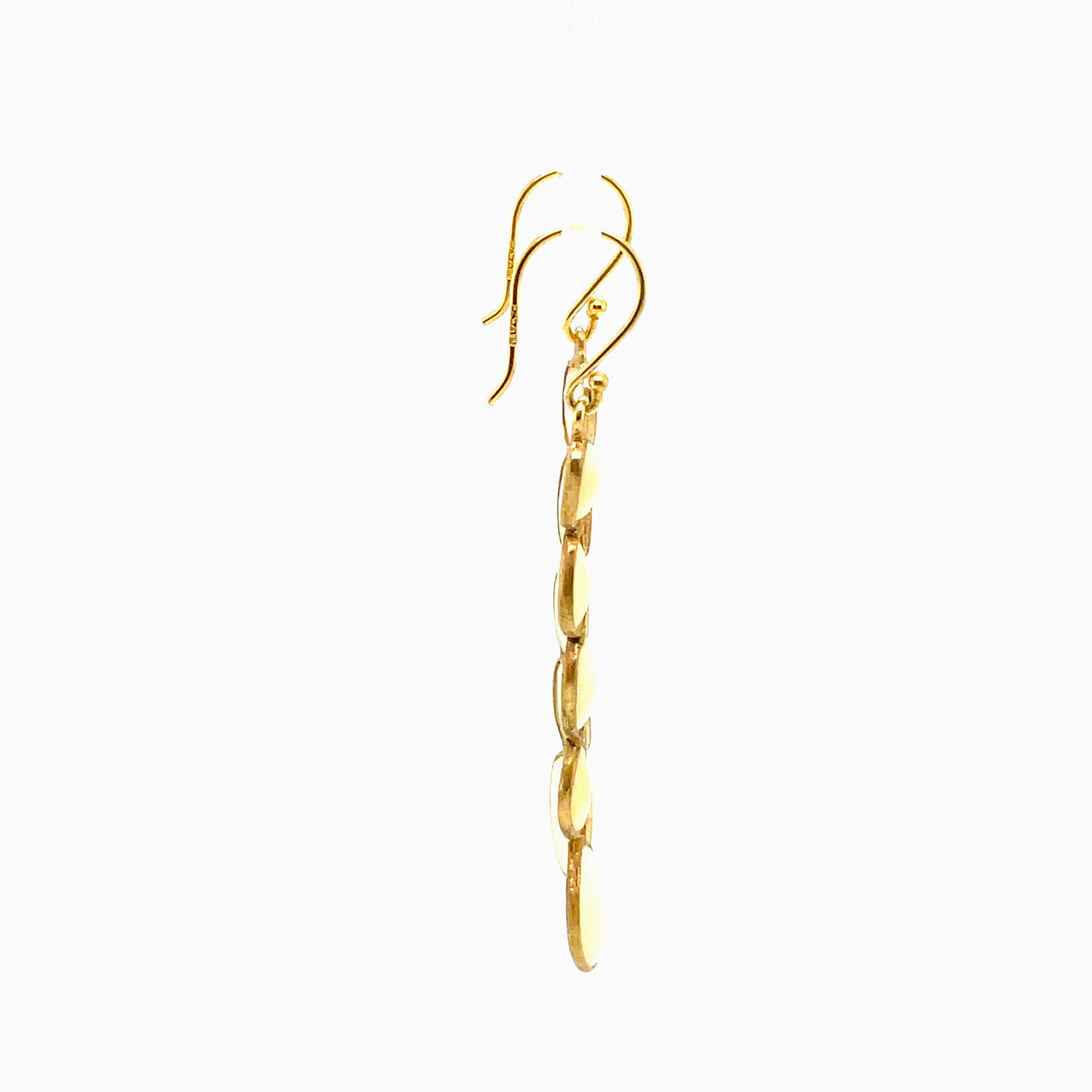 Yellow Plated Sterling Silver Opal Earrings