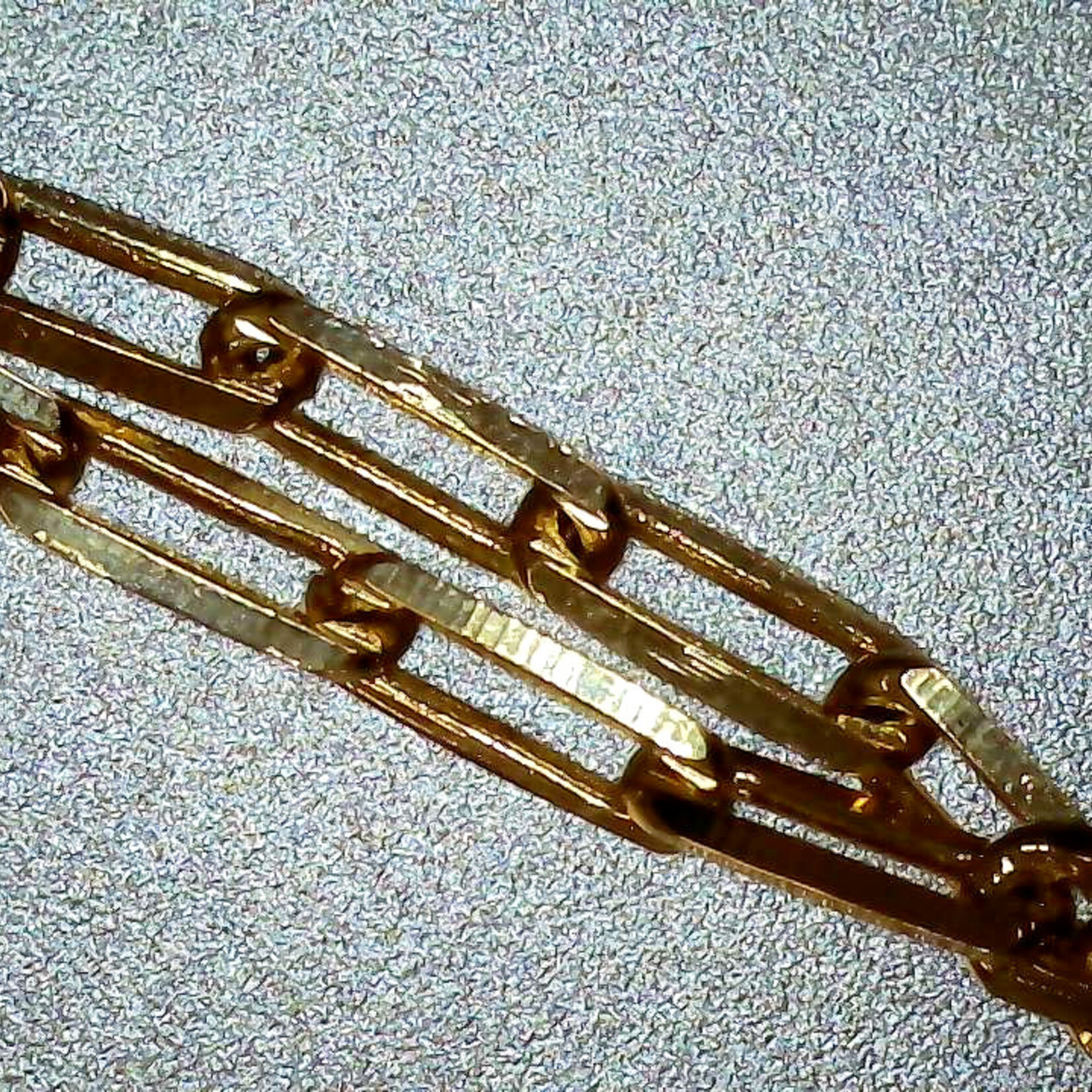 Gold Plated Paper Clip Chain, Fashion