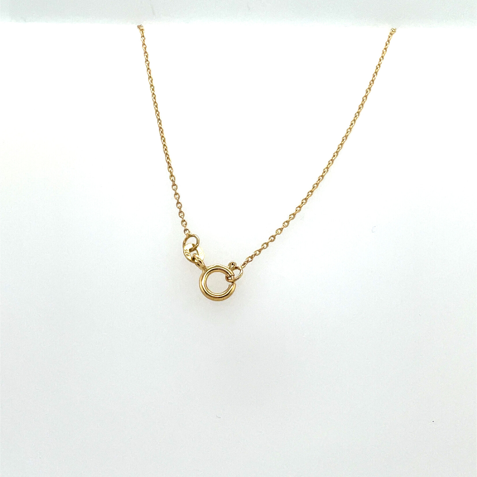 925 18" Yellow Gold Plated Created Milky Opal Pendant