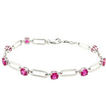 Costar Sterling Silver Created Ruby Bracelet 7"