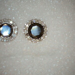 Sterling Silver Black and White Diamond Earrings