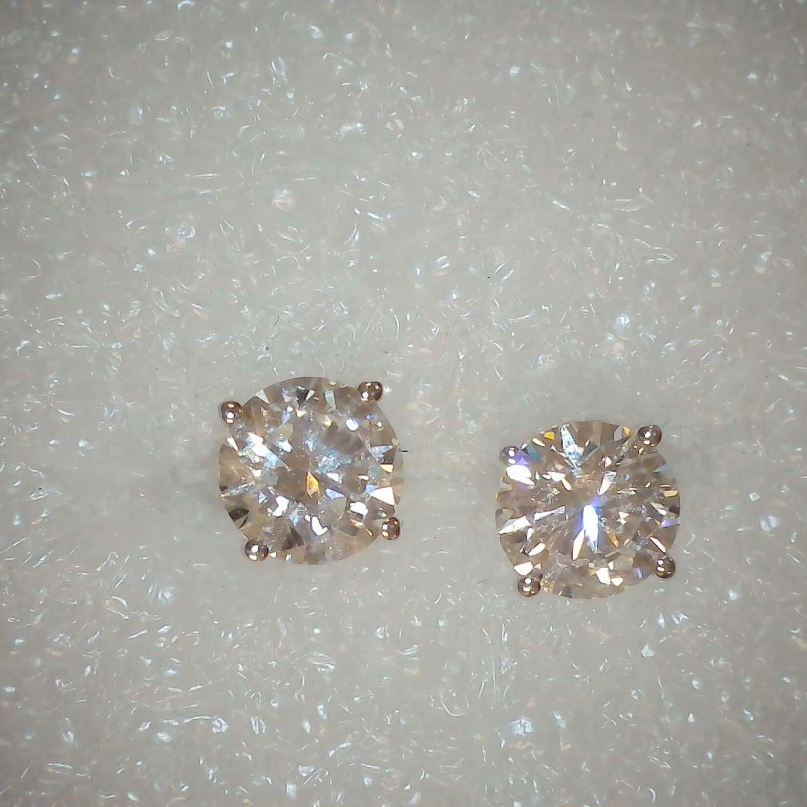 14 Kt WG Diamond Earrings 2 Ctw
