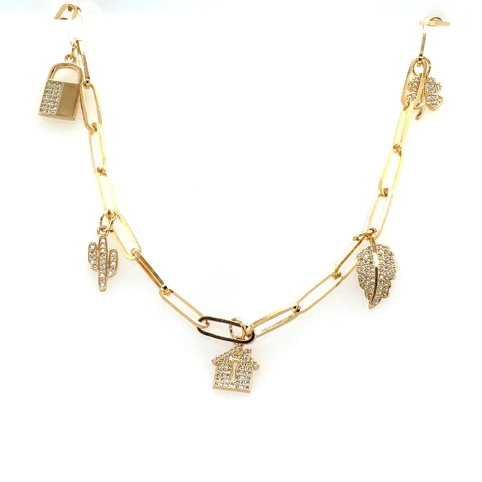 Gold Plated 16-18" Charm Chain, Fashion