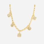 Gold Plated 16-18" Charm Chain, Fashion