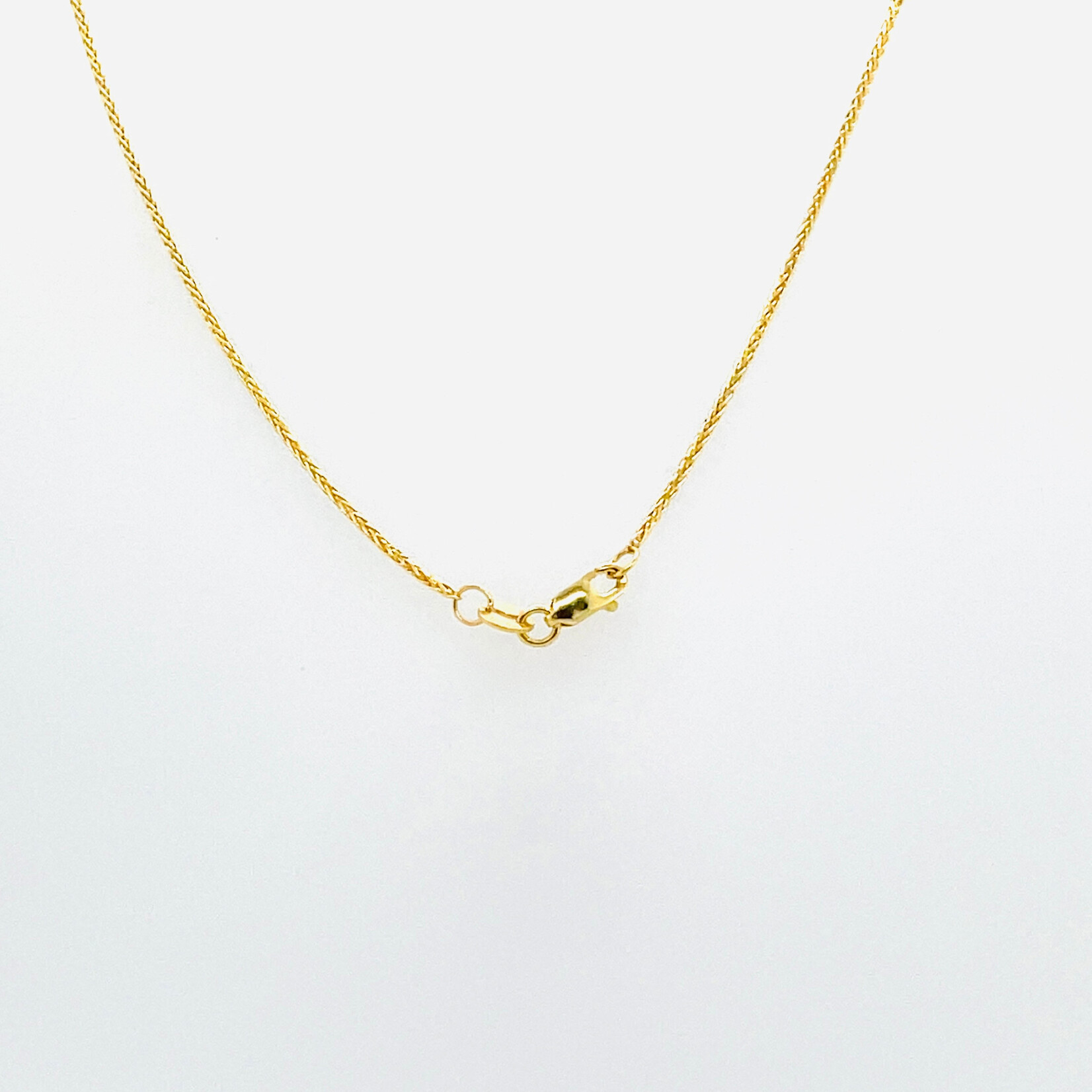 14 Kt YG Princess Cut Diamond Pendant 0.36 Ctw