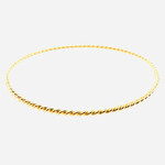 Gold Plated Twisted Rope Bracelet, Fashion