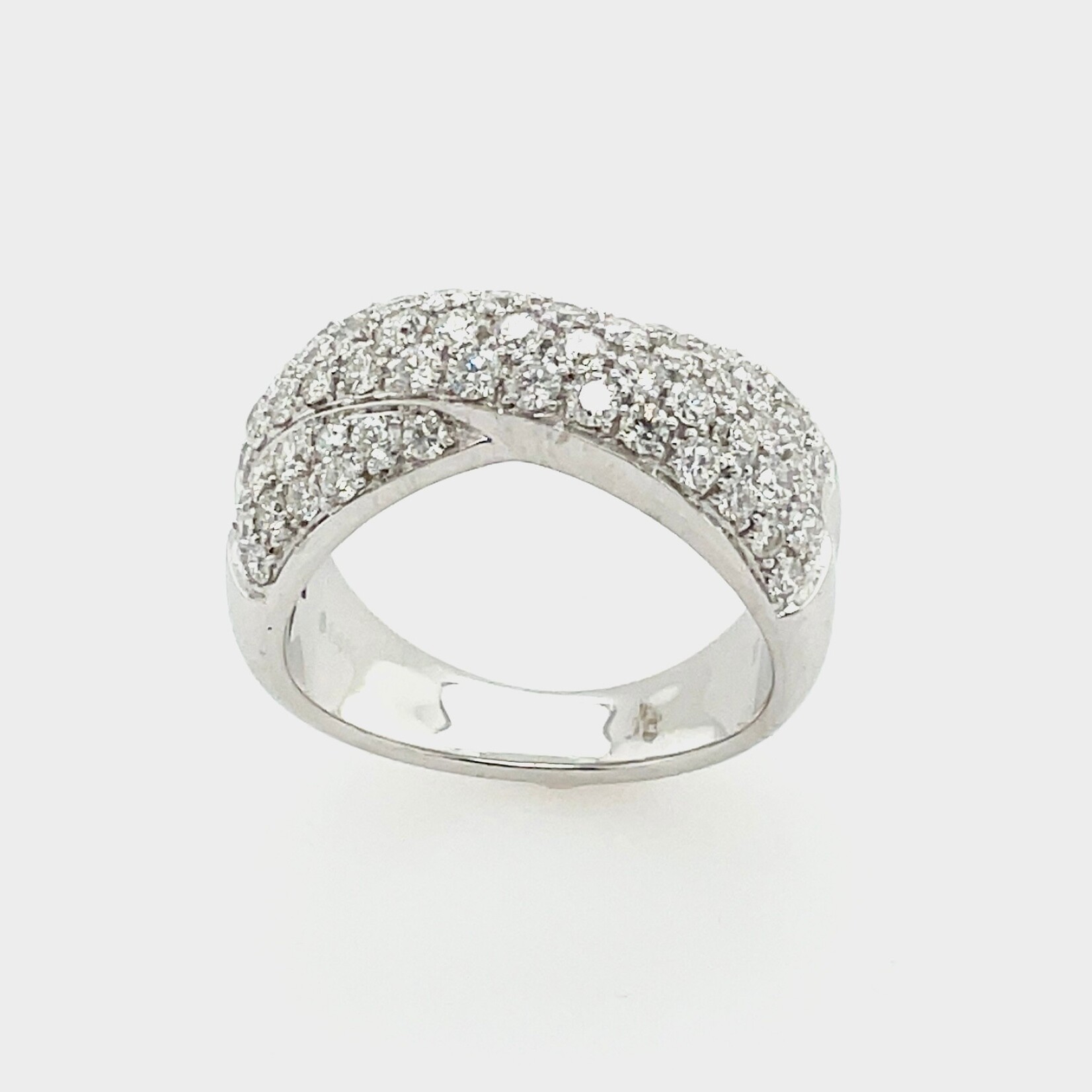 14 Kt White Gold Diamond Ring 1.50 Ctw Size 7