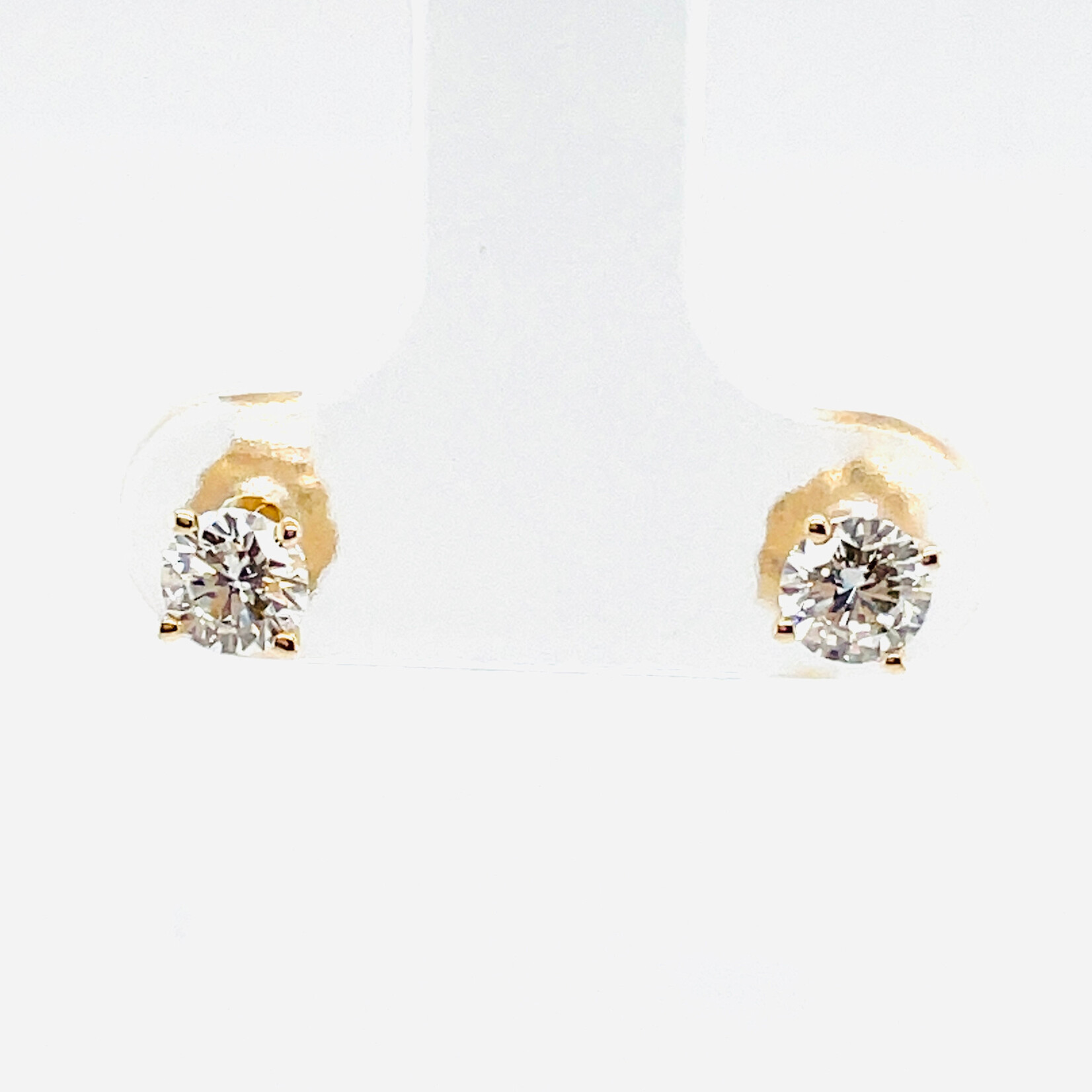 14 Kt YG Lab Diamond Earrings 0.5 Ctw