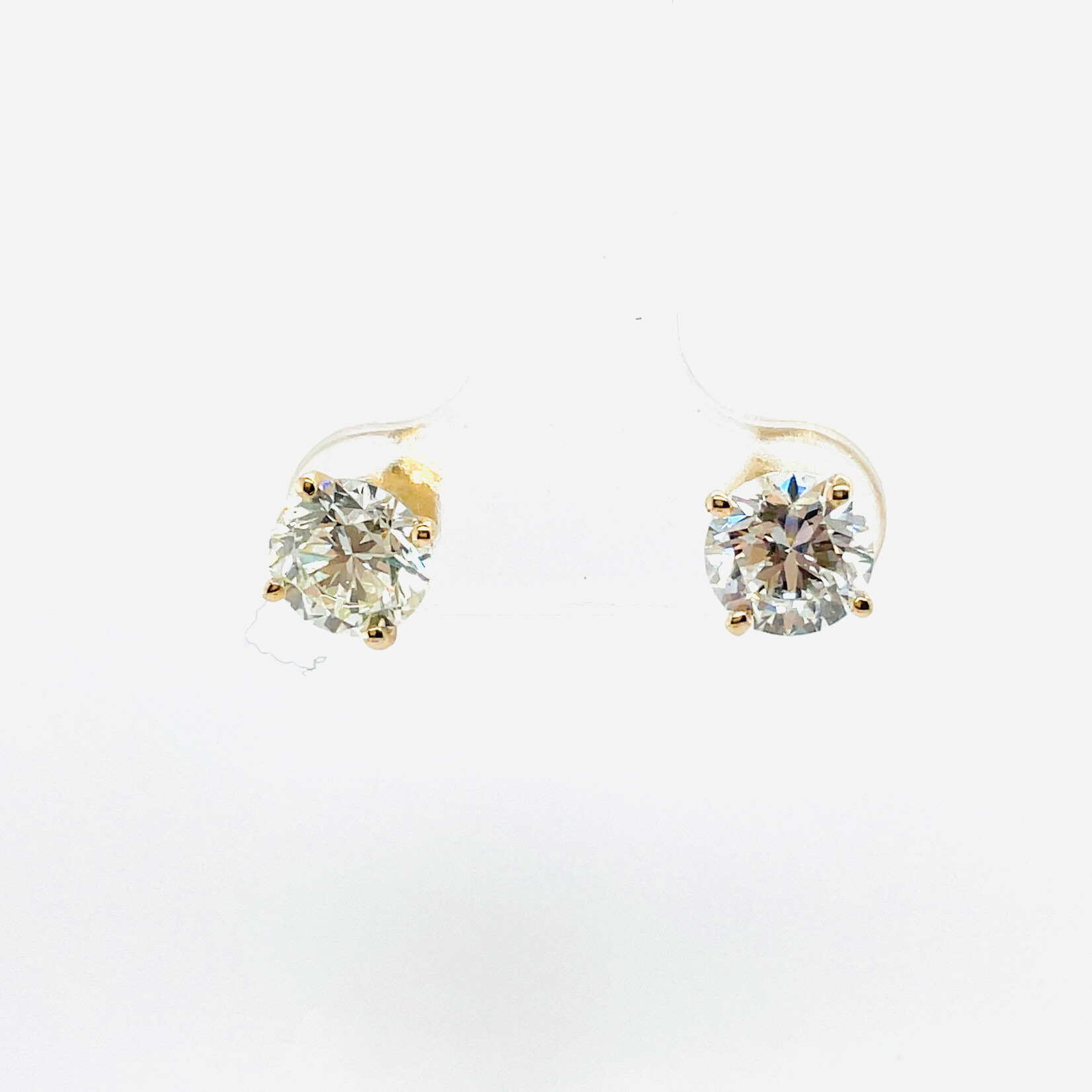 14 Kt YG Lab Diamond Earrings 2.19 Ctw