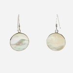 Sterling Silver Tree of Life Earrings White MOP