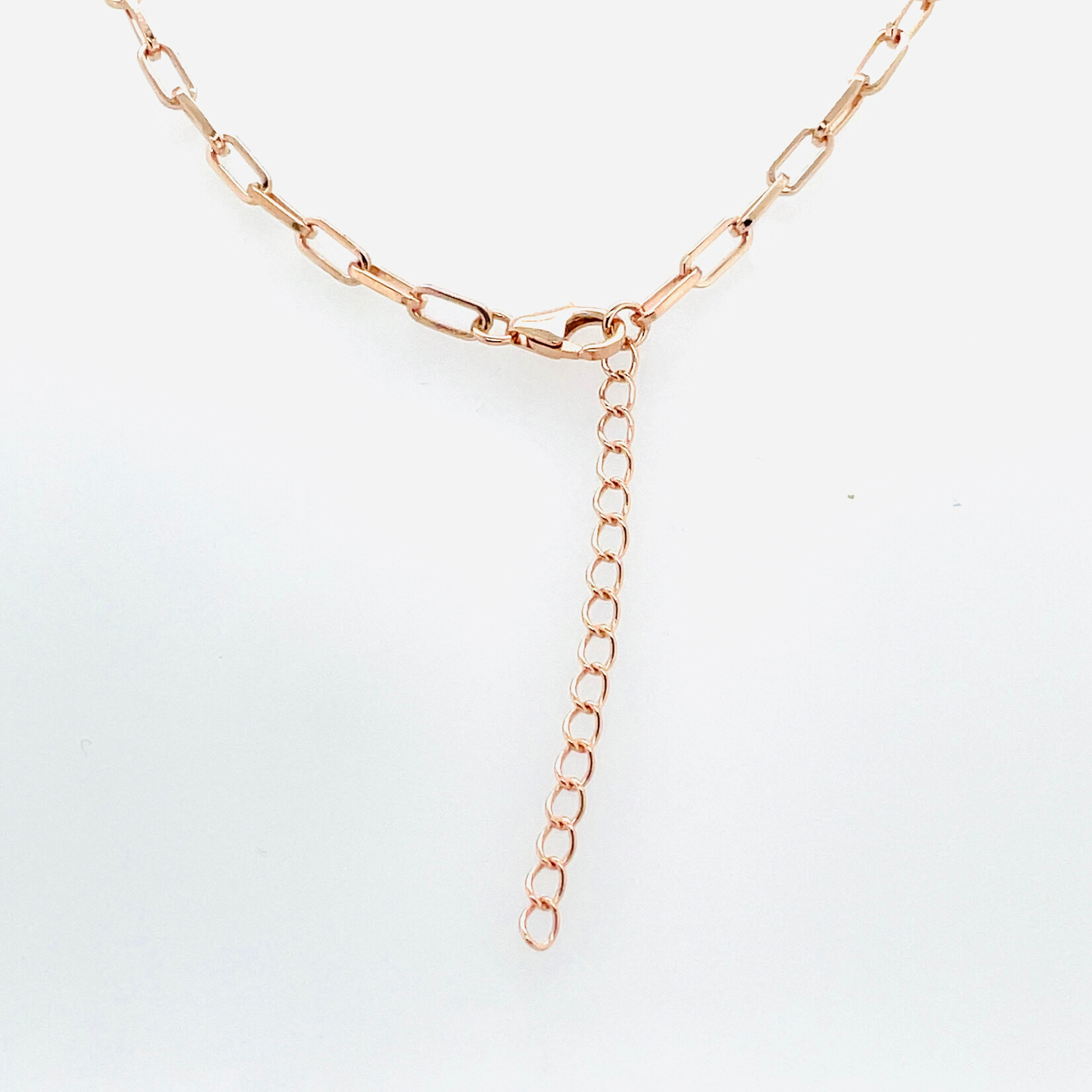 .925 18" Rose Gold Plated Necklace, Rhodolite, Amethyst, Pink Amethyst