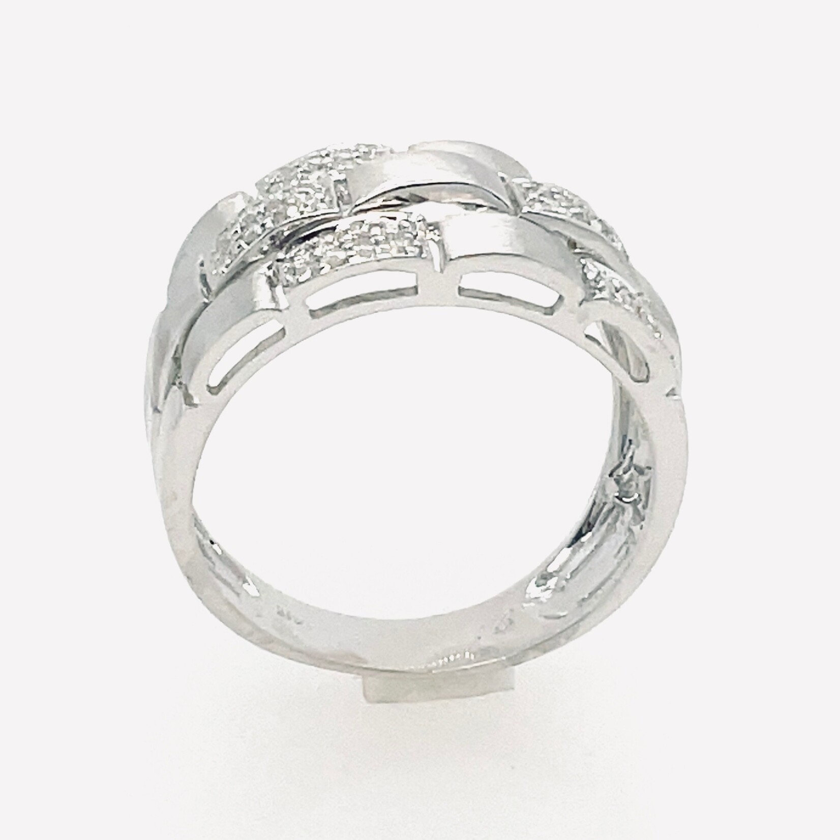 14Kt White Gold Diamond Ring 0.33 Ctw Size 7