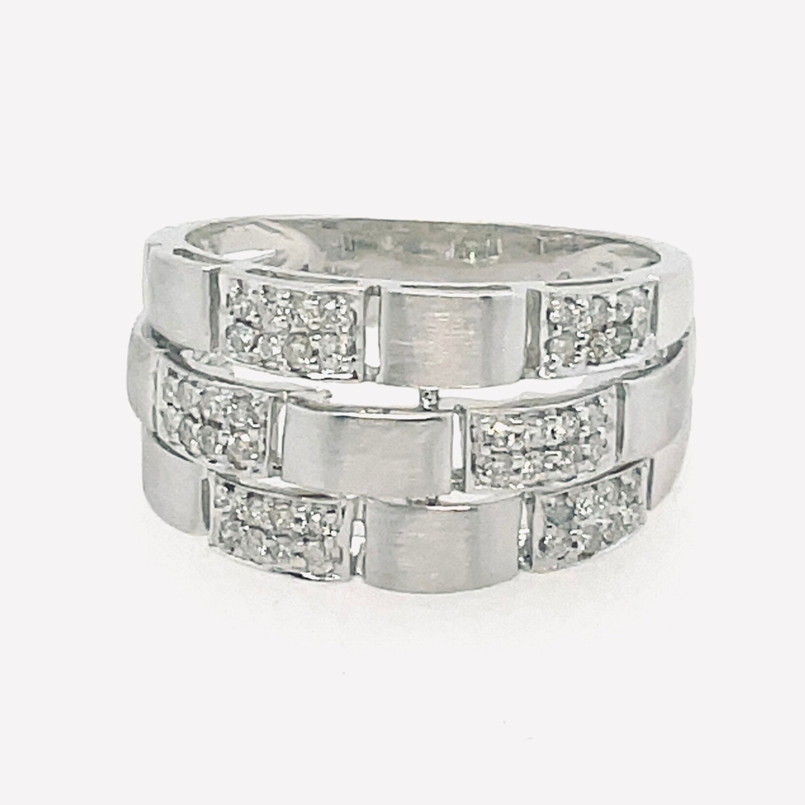 14Kt White Gold Diamond Ring 0.33 Ctw Size 7