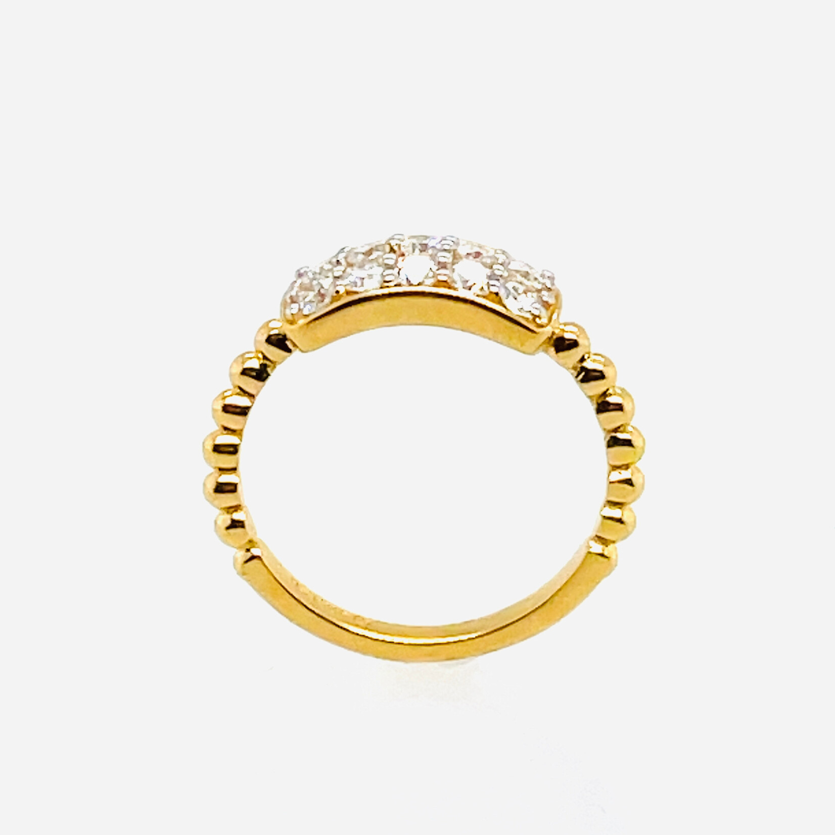 .925 Gold Plated Lab Grown Diamond Ring 0.50 Ctw Size 7