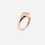 .925 Rose Gold Plated Natural Diamond Ring