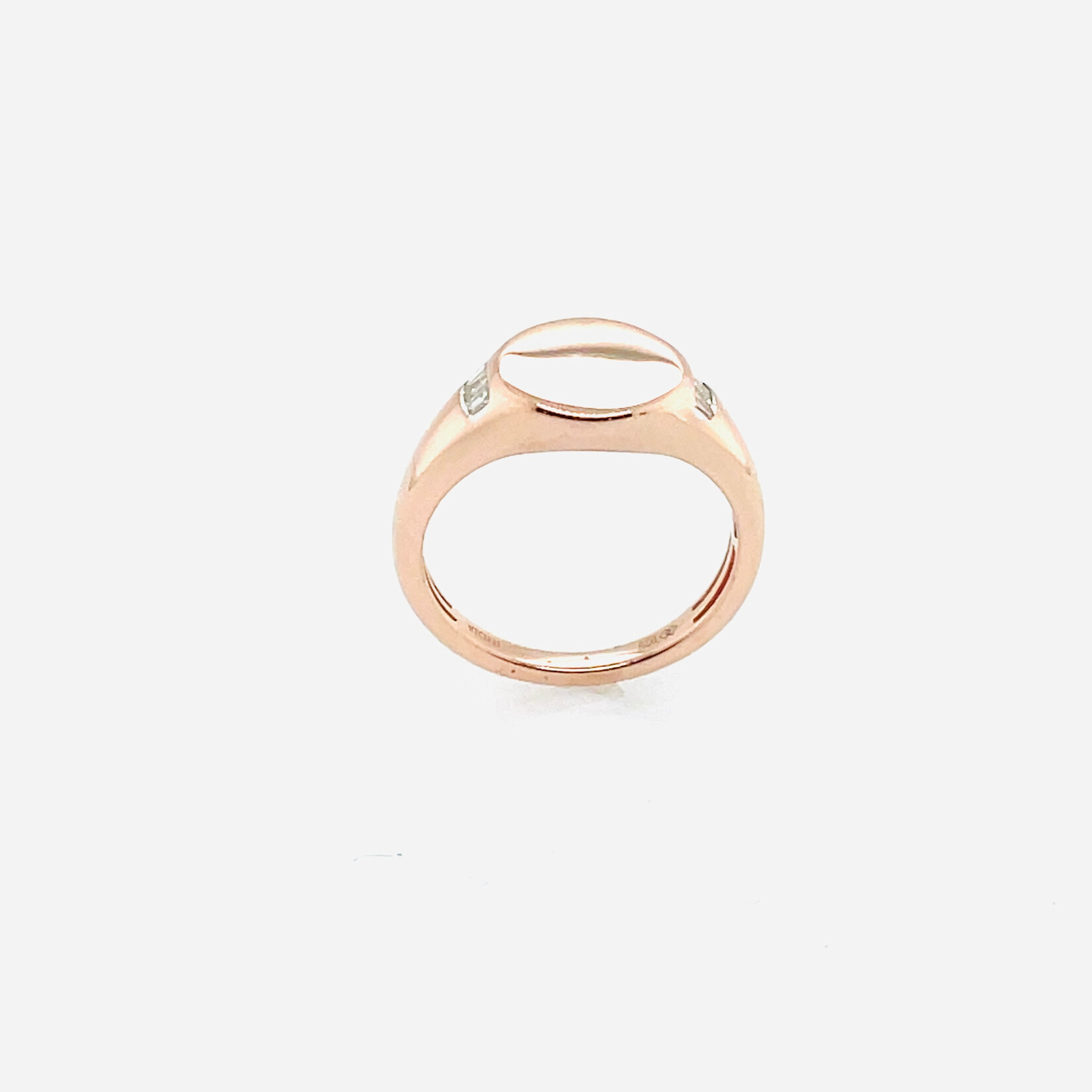 .925 Rose Gold Plated Natural Diamond Ring