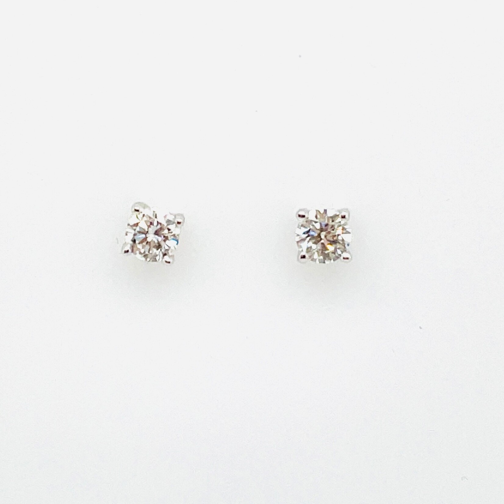 14Kt WG Lab Grown Dia Stud Earrings 0.50 Ctw