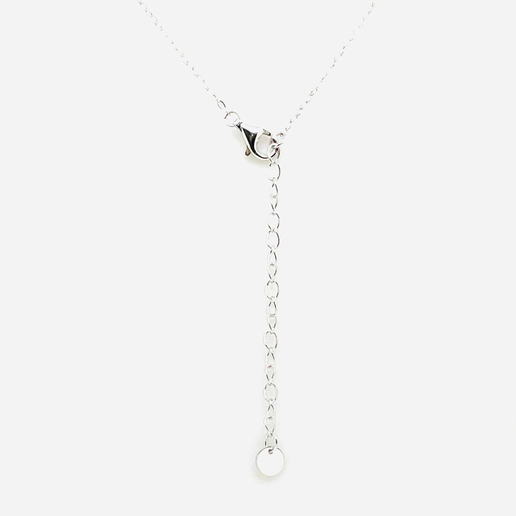 .925 Lab Diamond Bezel Set Necklace 0.25 Ctw