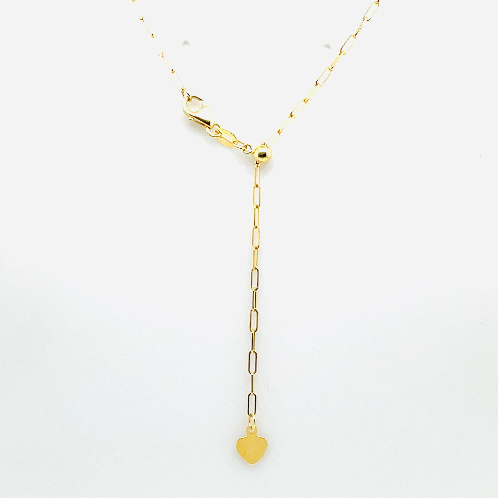 14 Kt YG 1.5mm Adjustable Paperclip 22" Chain