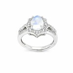 .925 Aurora Moonglow White Moonstone Size 6
