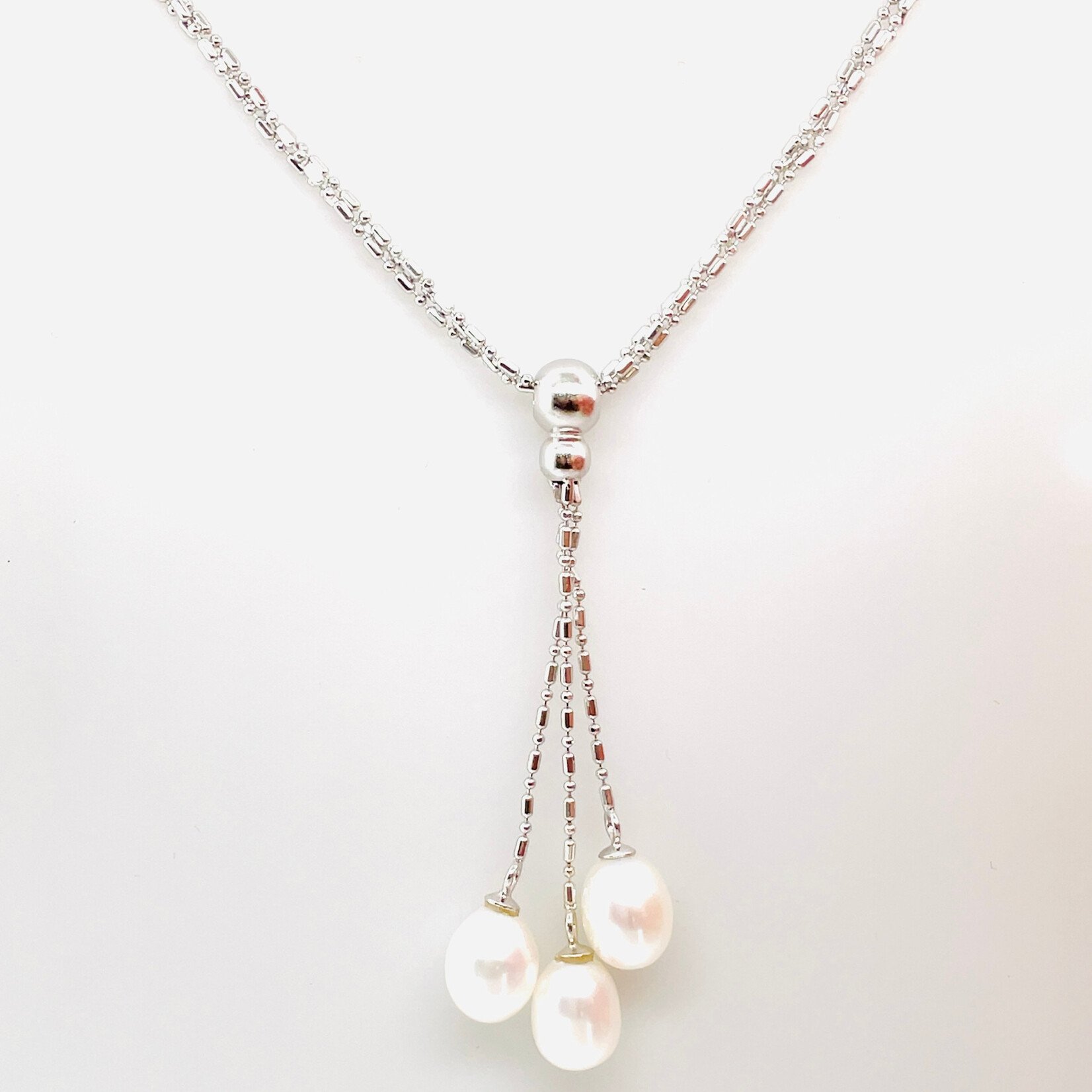 .925 Fresh Water Pearl Necklace 10mm & Earrings