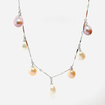 .925 Fresh Water Pearls Necklace 10mm & Earrings