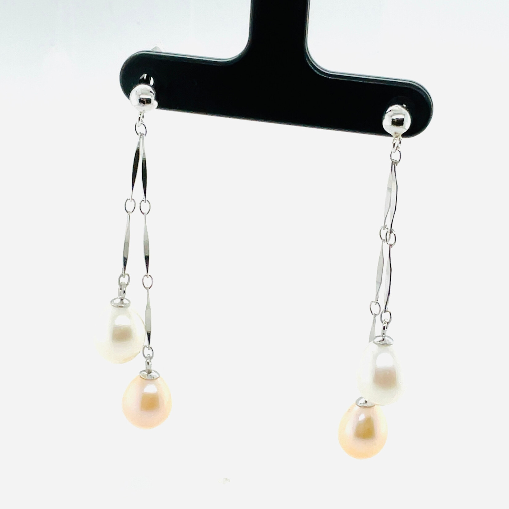 .925 Fresh Water Pearls Necklace 10mm & Earrings