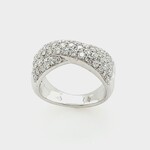 14 Kt White Gold Diamond Ring 1.50 Ctw Size 7