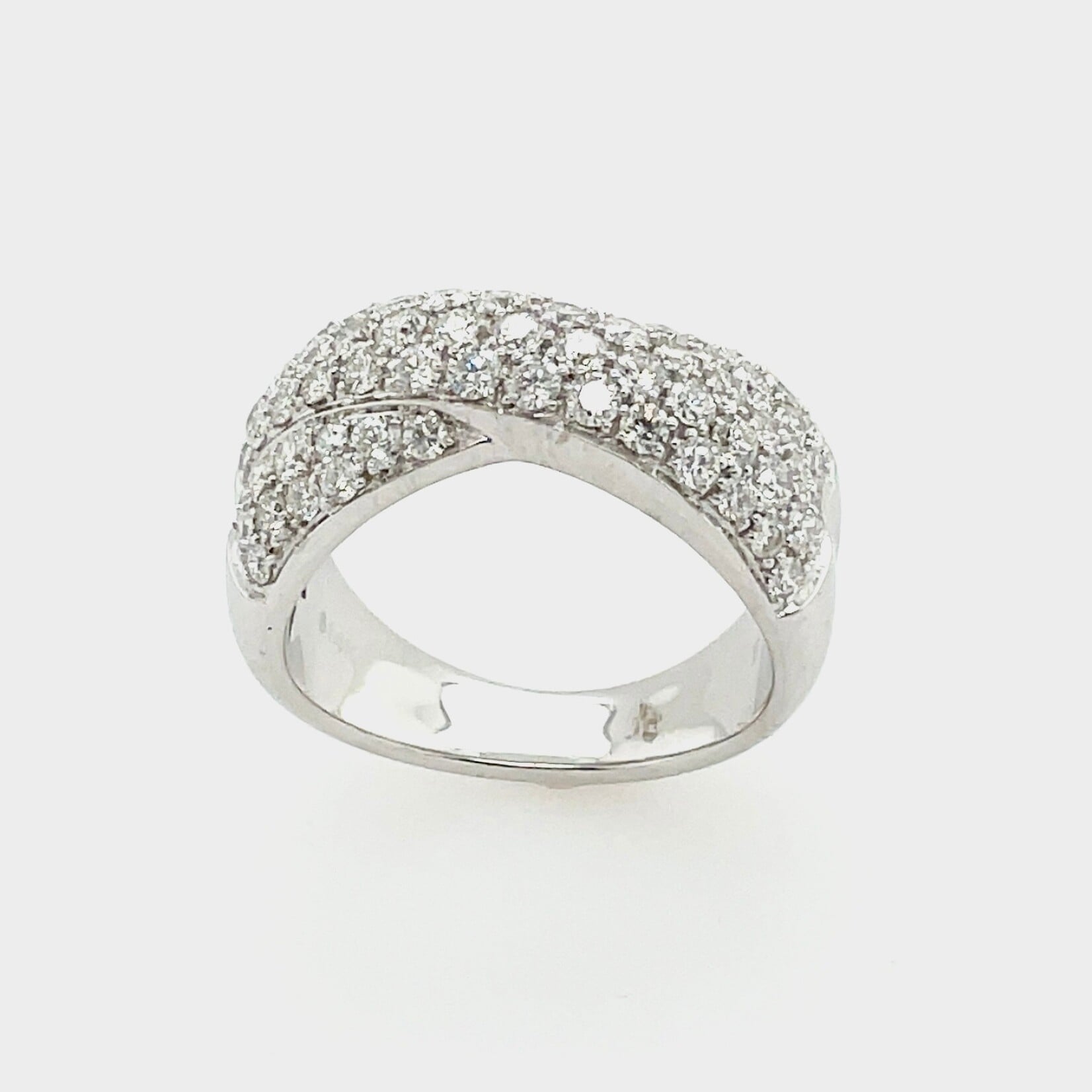 14 Kt White Gold Diamond Ring 1.50 Ctw Size 7