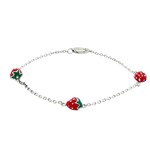 .925 Strawberry Baby Bracelet 6"
