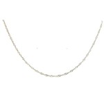 Sterling Silver Twisted Diamond Cut Rope Chain 16"