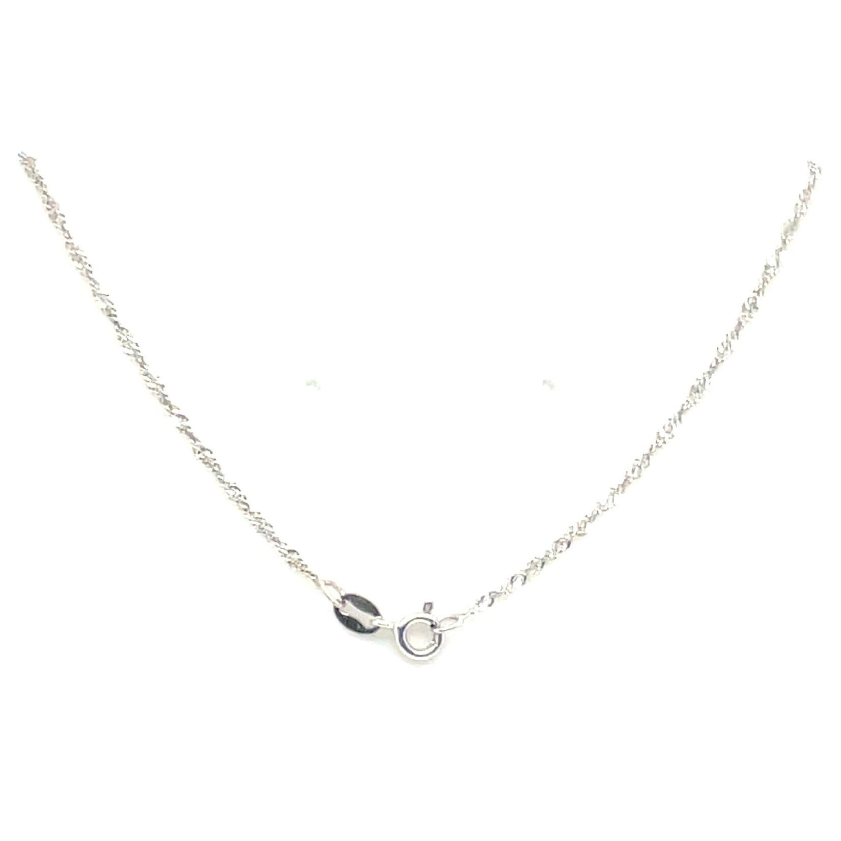 Sterling Silver Twisted Diamond Cut Rope Chain 16"