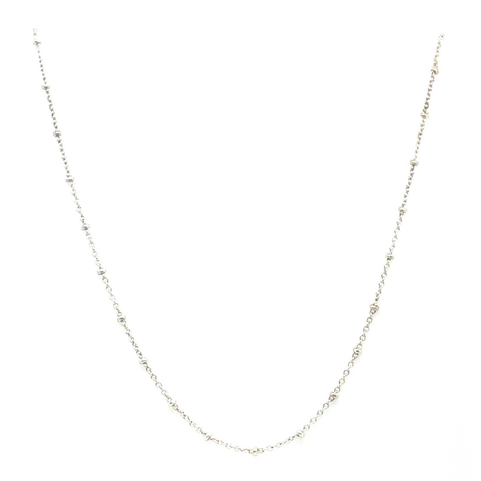 Sterling Silver Beaded Chain 18"