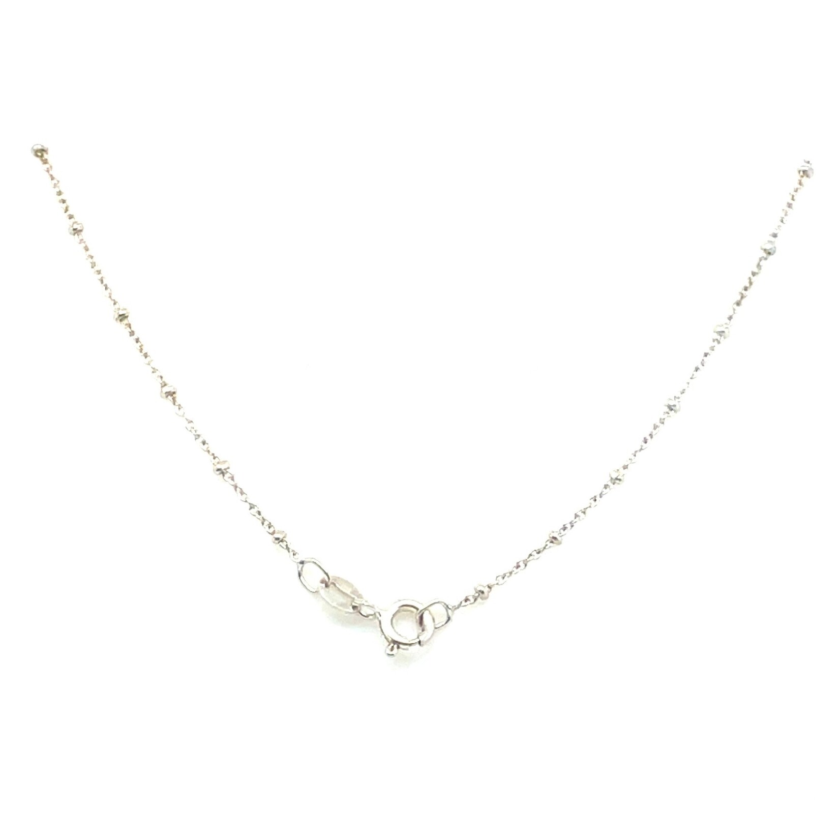 Sterling Silver Beaded Chain 18"