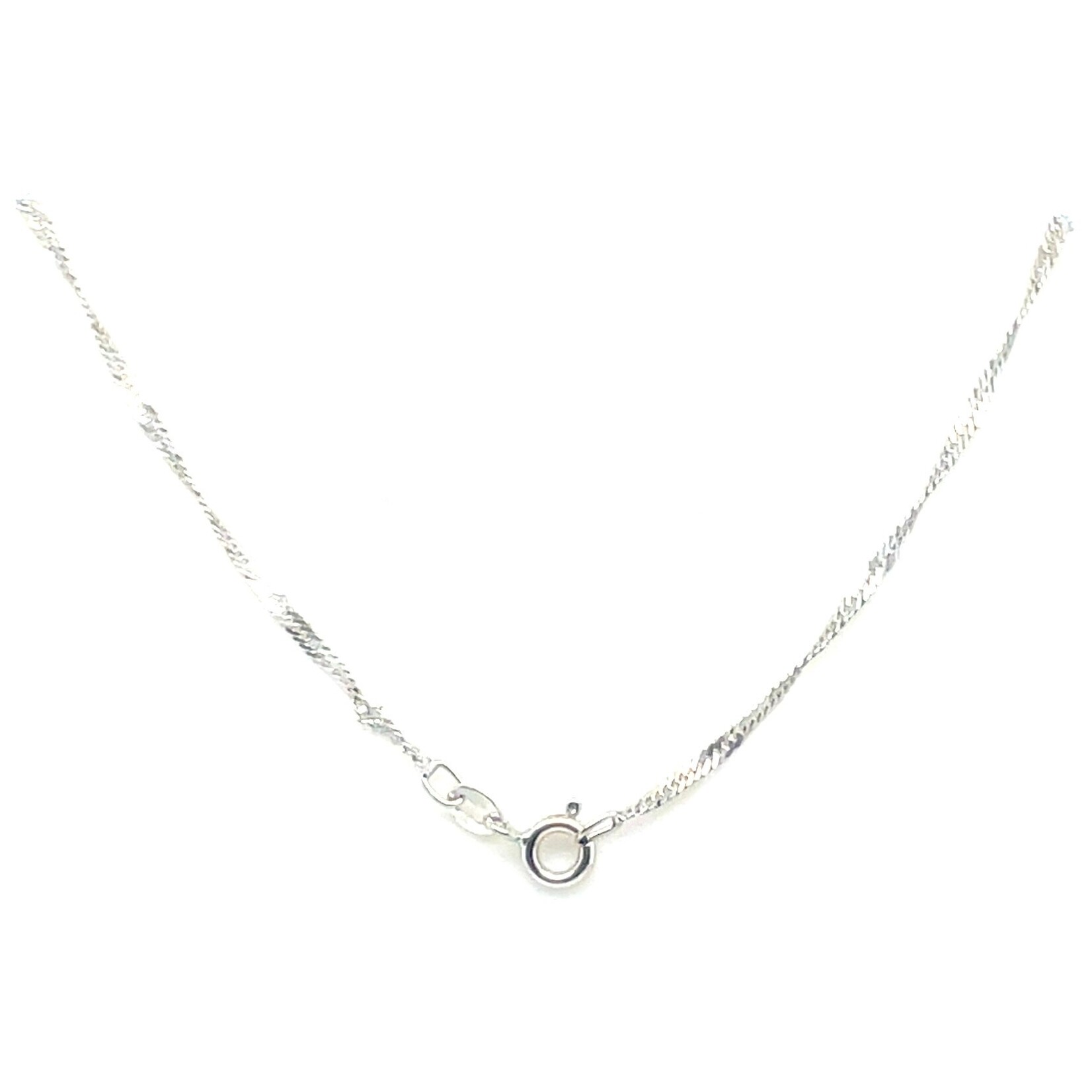 Stirling Silver Diamond Cut Twisted Chain 22"
