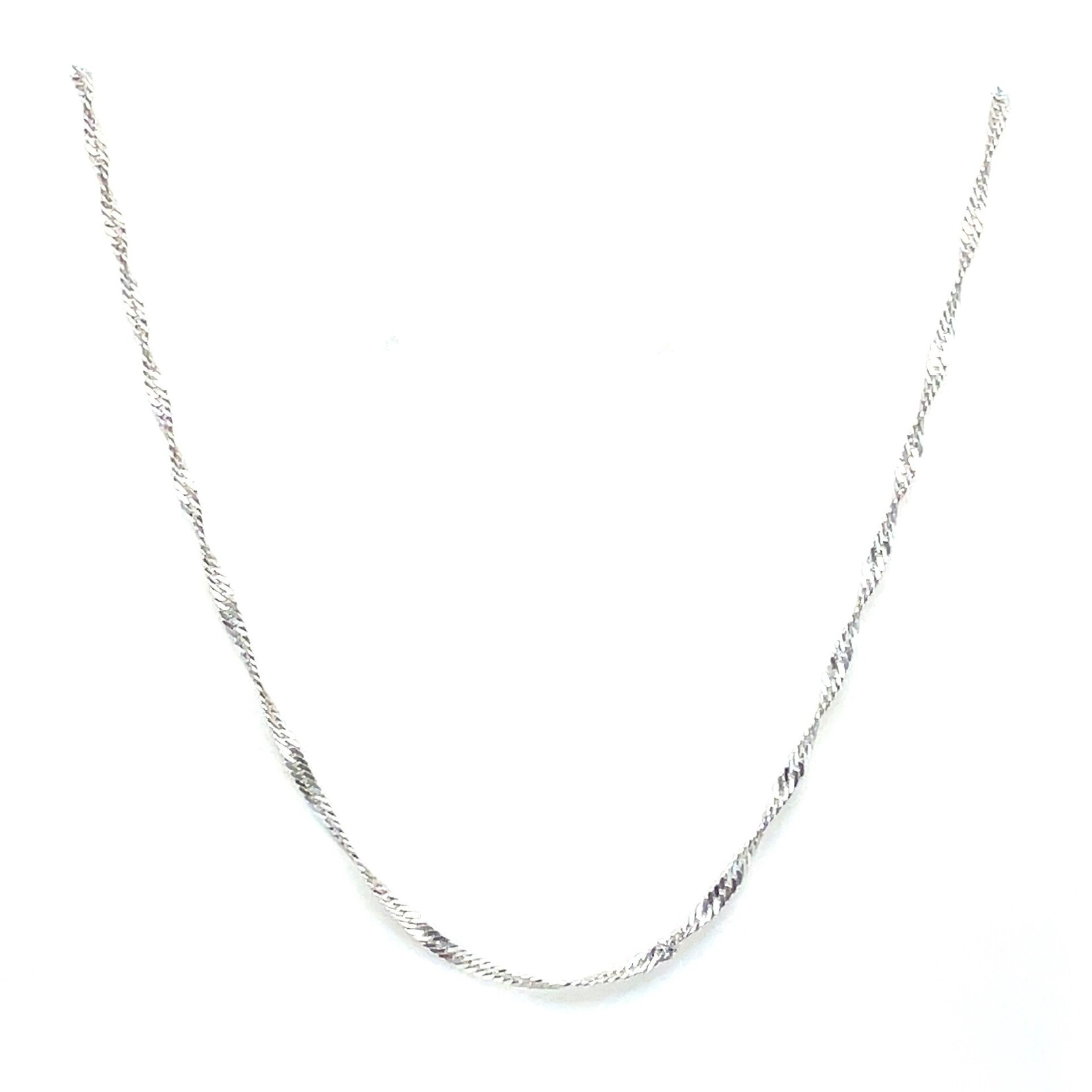 Stirling Silver Diamond Cut Twisted Chain 22"