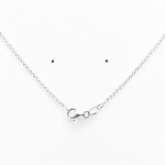 .925 Rhodium Plated St Christopher Necklace, 16"
