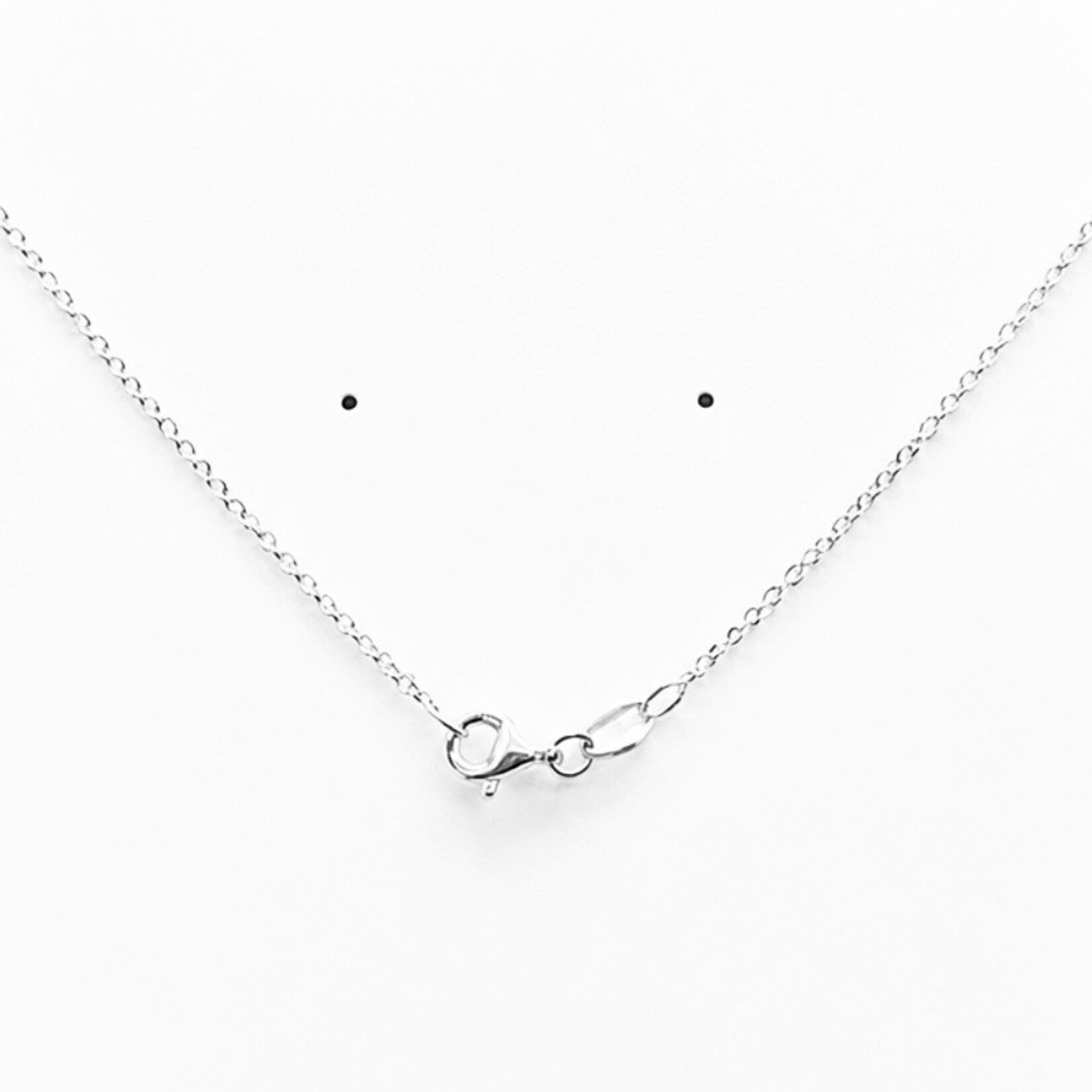 .925 Rhodium Plated St Christopher Necklace, 16"