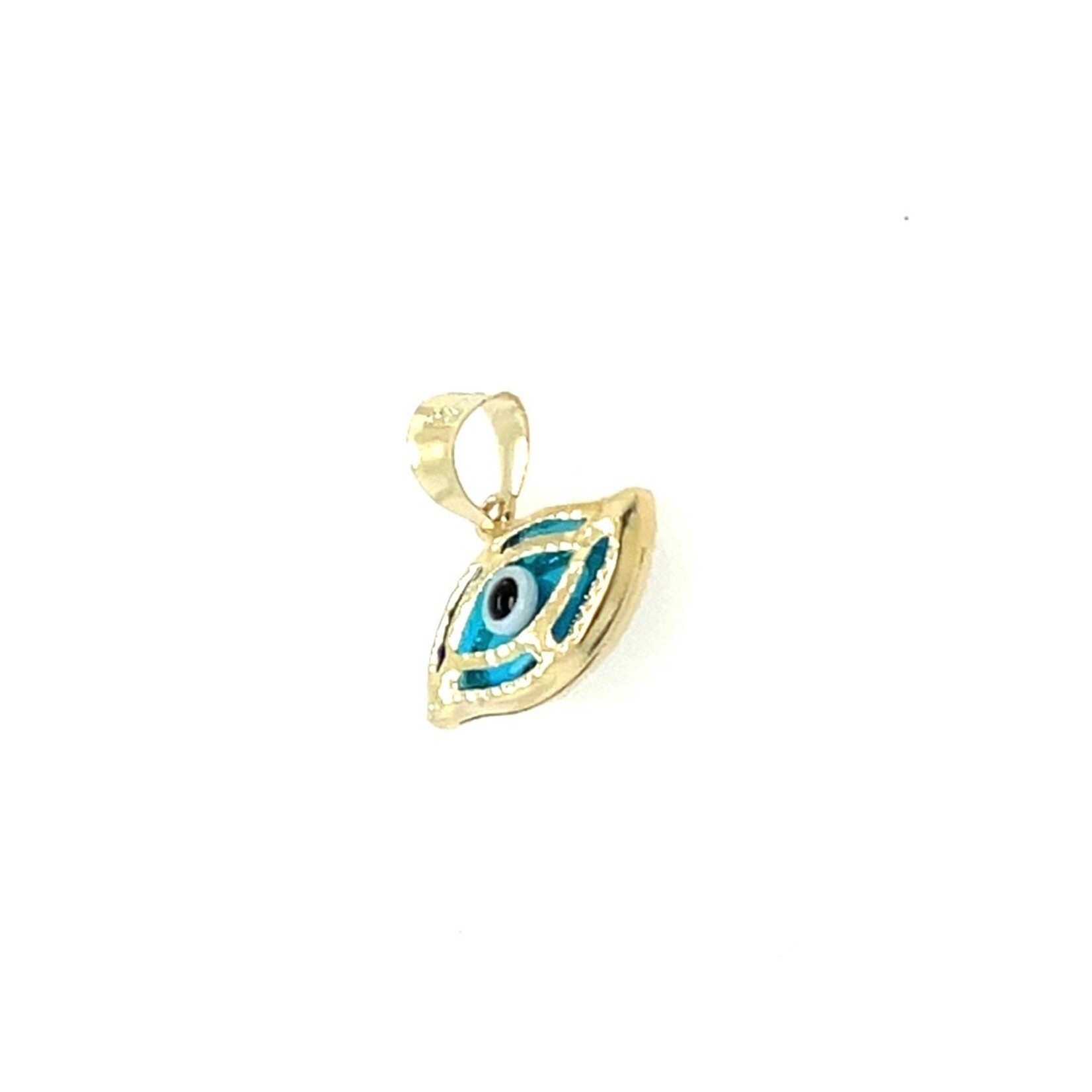 14 Kt YG Evil Eye Pendant Charm