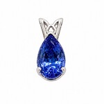 14Kt WG Pear Tourmaline Pendant
