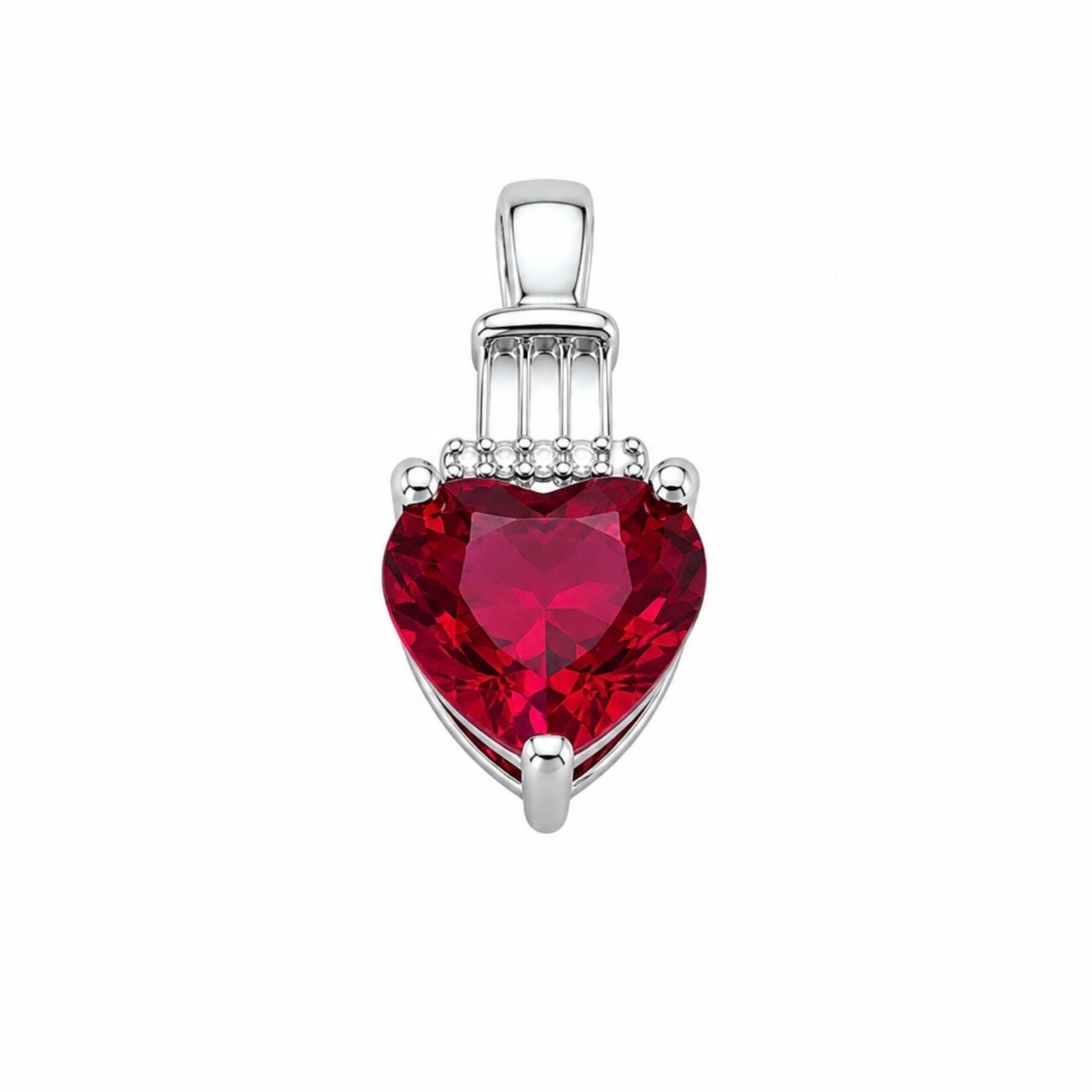 10 KT WG Ruby Pendant