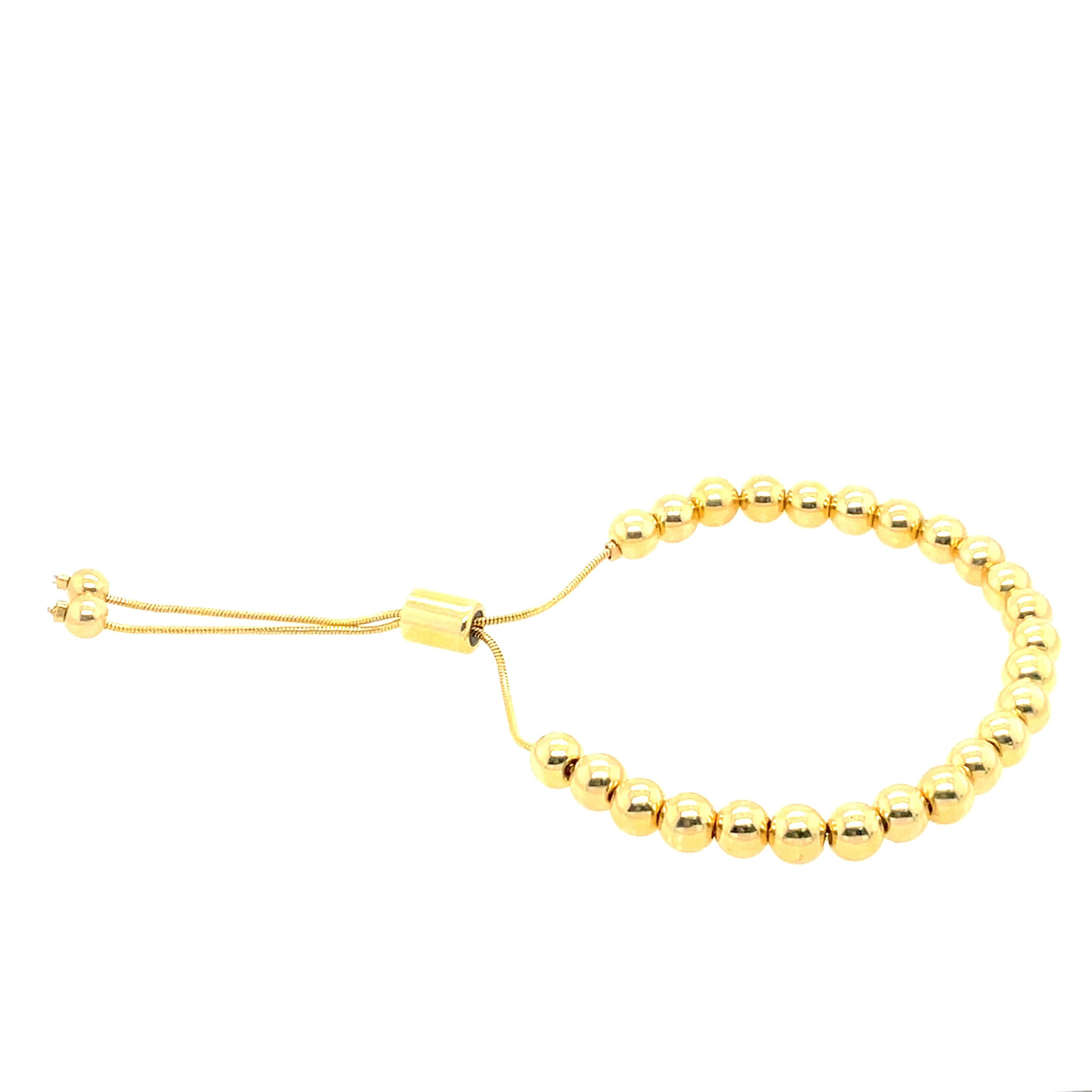 Gold Filled 6MM Beaded Adjustable Bracelet
