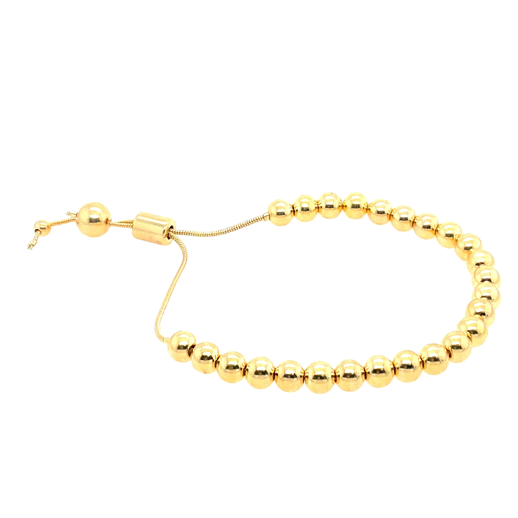 Gold Filled 6MM Beaded Adjustable Bracelet