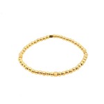 Gold Filled Beaded Bracelet w/ Sq Focal Interspered Beads