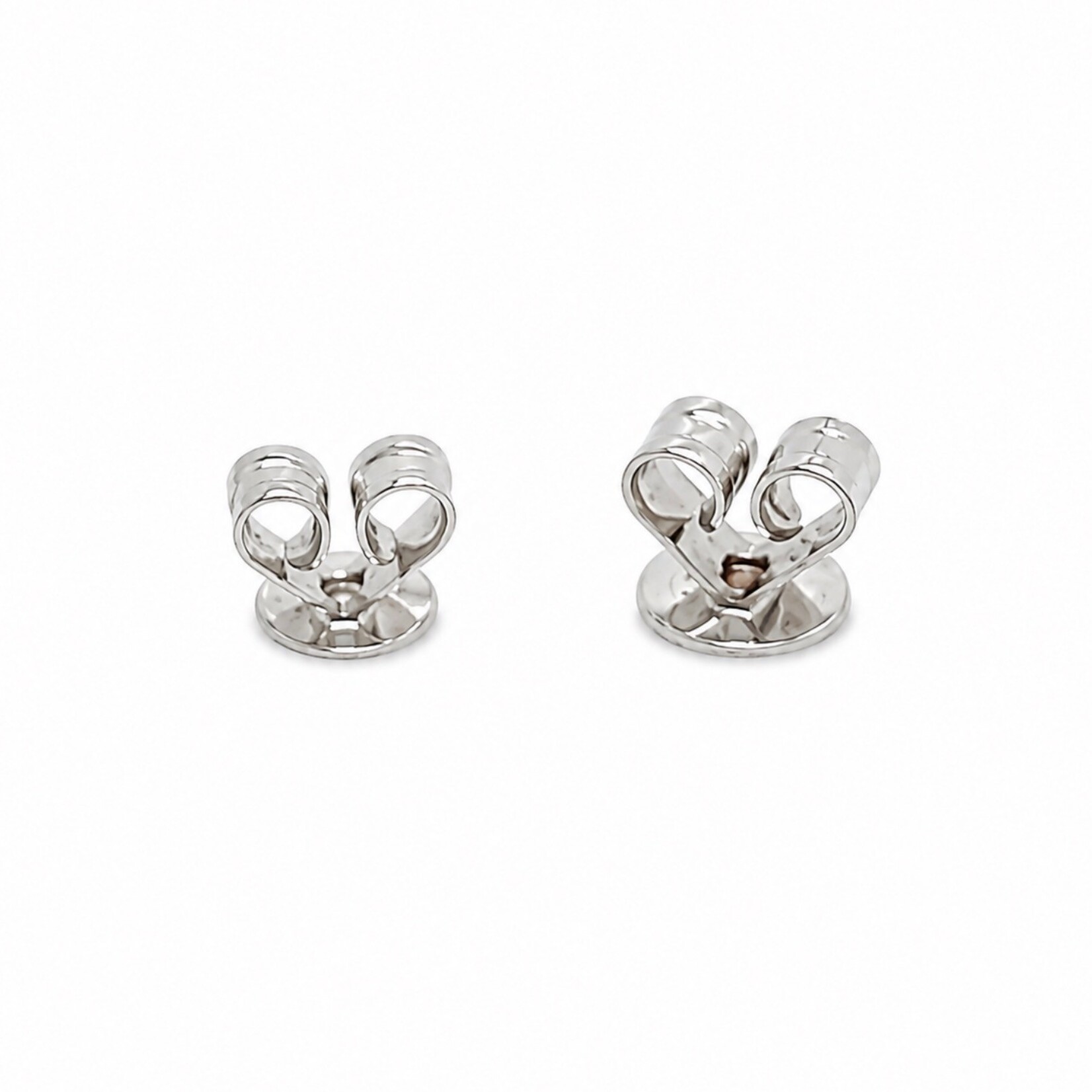 18 Kt Rd Cut Yel Topaz Horseshoe Stud Earrings