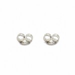 18 Kt Rd Cut Dia Horseshoe Stud Earrings 0.3Ctw